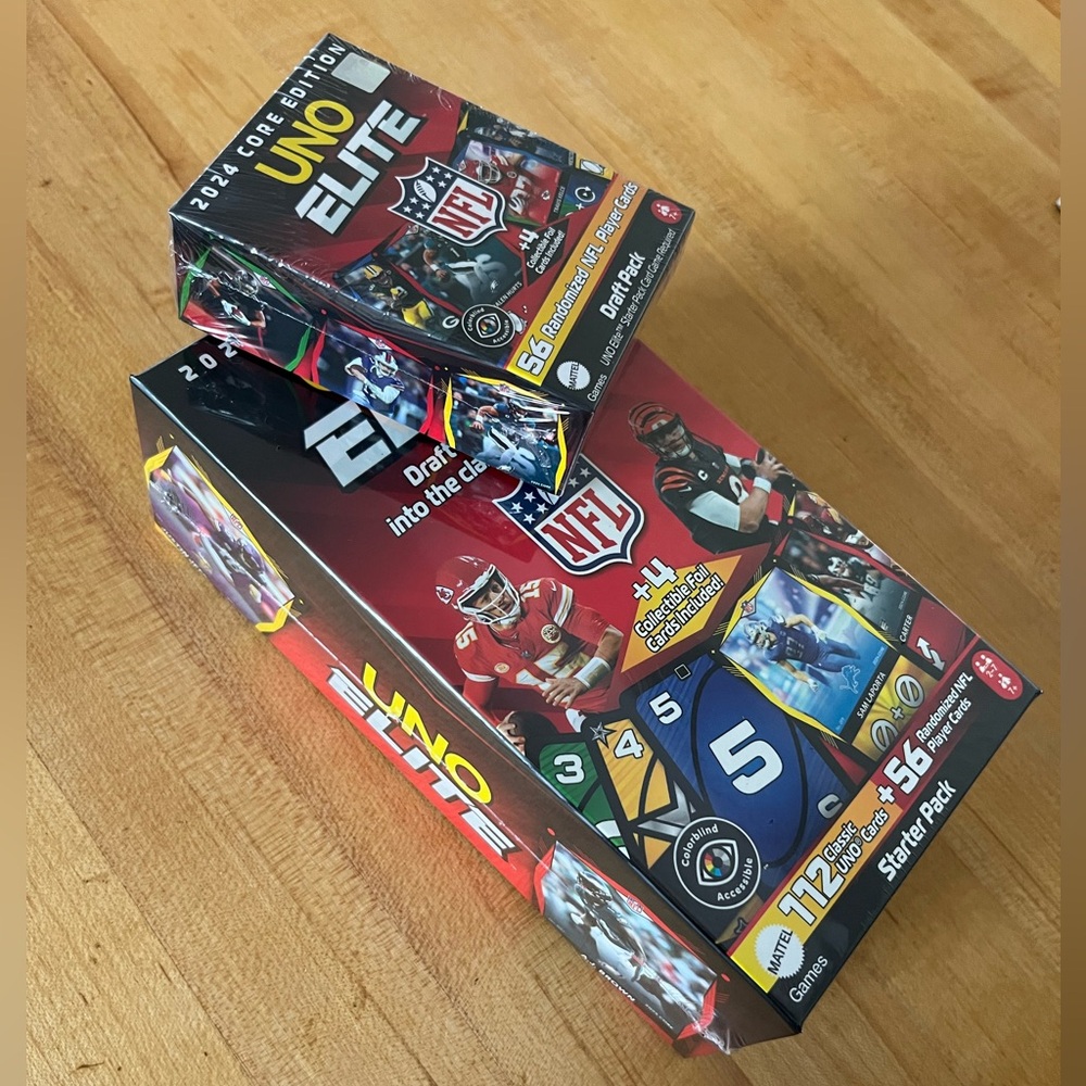 Uno Elite NFL Starter Pack and FREE Draft Pack 2024 Core Edition